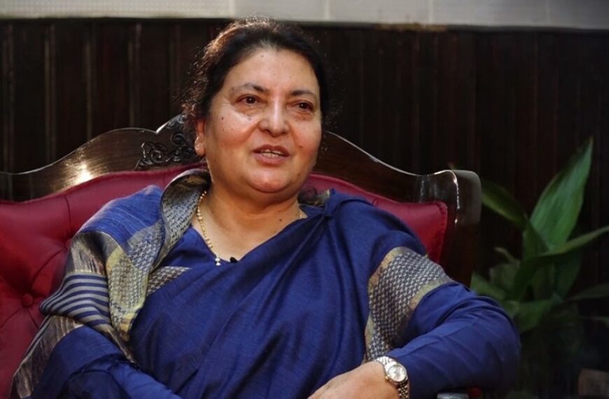 जलवायु संकट समाधानमा शक्ति राष्ट्र गम्भीर भएनन् : पूर्वराष्ट्रपति भण्डारी