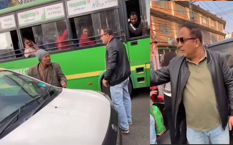 महाराजगञ्जमा सडकमा हिँडिरहेका वृद्धामाथि कुटपिट गर्ने कार चालकलाई प्रहरीले खोज्न थाल्यो