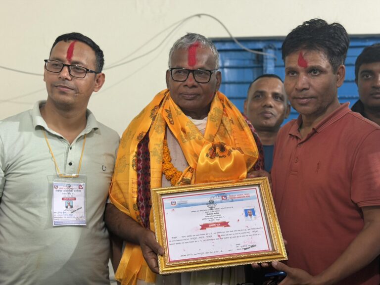 निर्वाचन आयोगद्वारा मातृका यादव निर्वाचित भएको घोषणा