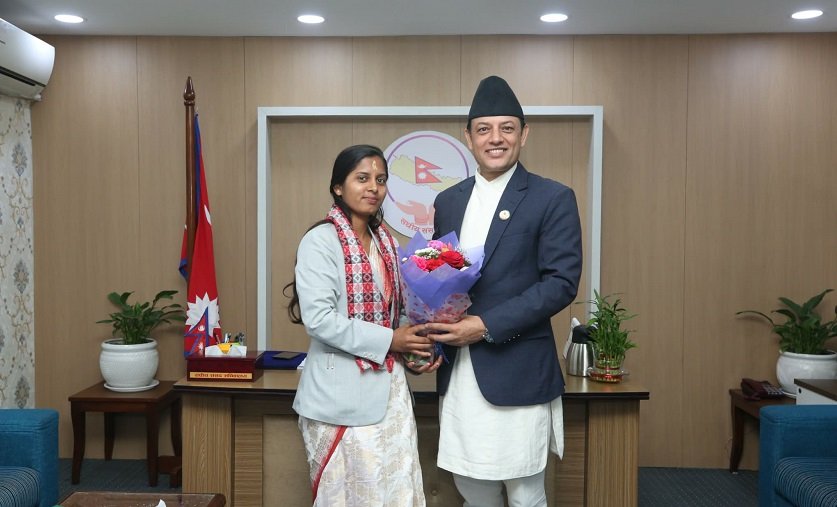 सभामुखसँग उपसभामुखको पहिलो शिष्टाचार भेट