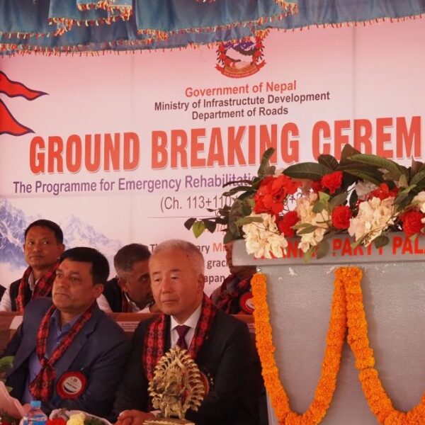 जापानको सहयोगमा बाढीबाट क्षतिग्रस्त सिन्धुली सडक पुनर्निर्माण सुरु