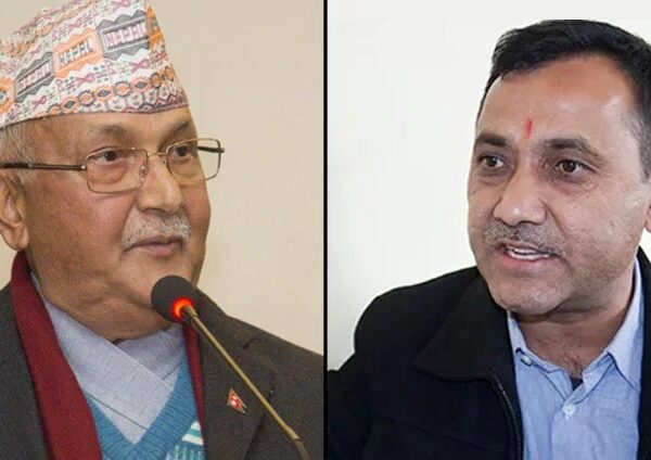 एमाले अध्यक्ष ओलीलाई भेट्न गुण्डु पुगे कांग्रेस उपसभापति शर्मा
