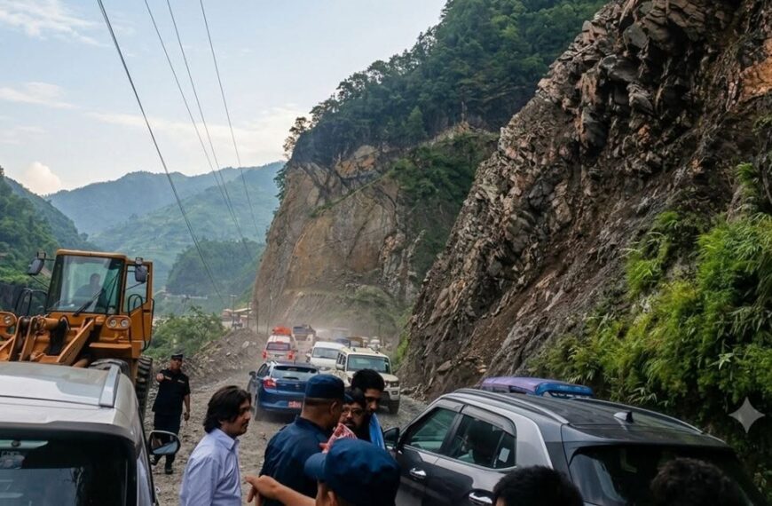 मुग्लिन-नारायणघाट सडक तीन ठाउँमा अवरूद्ध