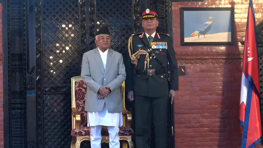 भारतीय प्रधानसेनापतिलाई नेपालको मानार्थ महारथीको दर्जा
