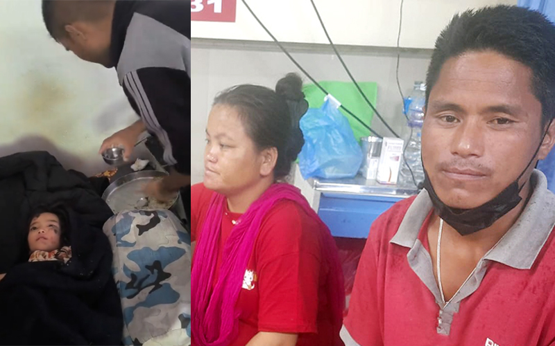 बाढीले पुरिएको ६० घण्टापछि उद्धार गरिएकी बालिकाको आमाबुबासँग पुनर्मिलन