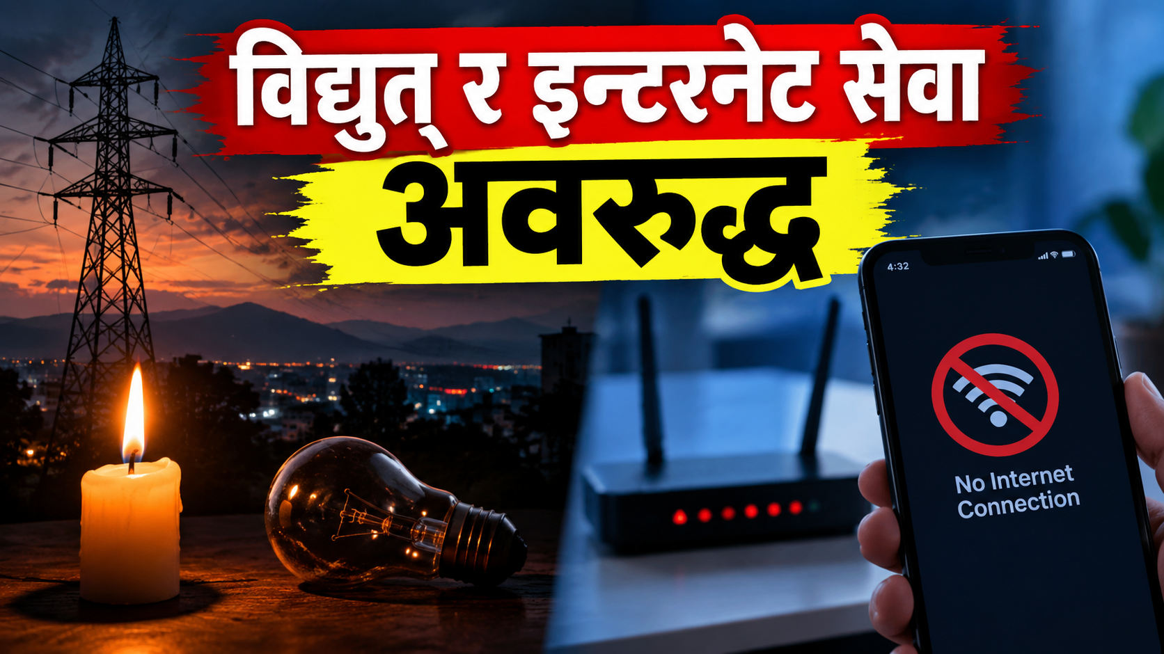 मुस्ताङमा विद्युत् र इन्टरनेट सेवा अवरुद्ध
