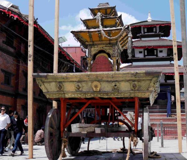 वसन्तपुरमा इन्द्रजात्राको तयारी अन्तिम चरणमा