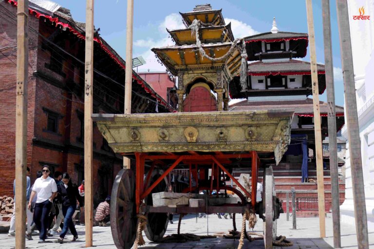 वसन्तपुरमा इन्द्रजात्राको तयारी अन्तिम चरणमा